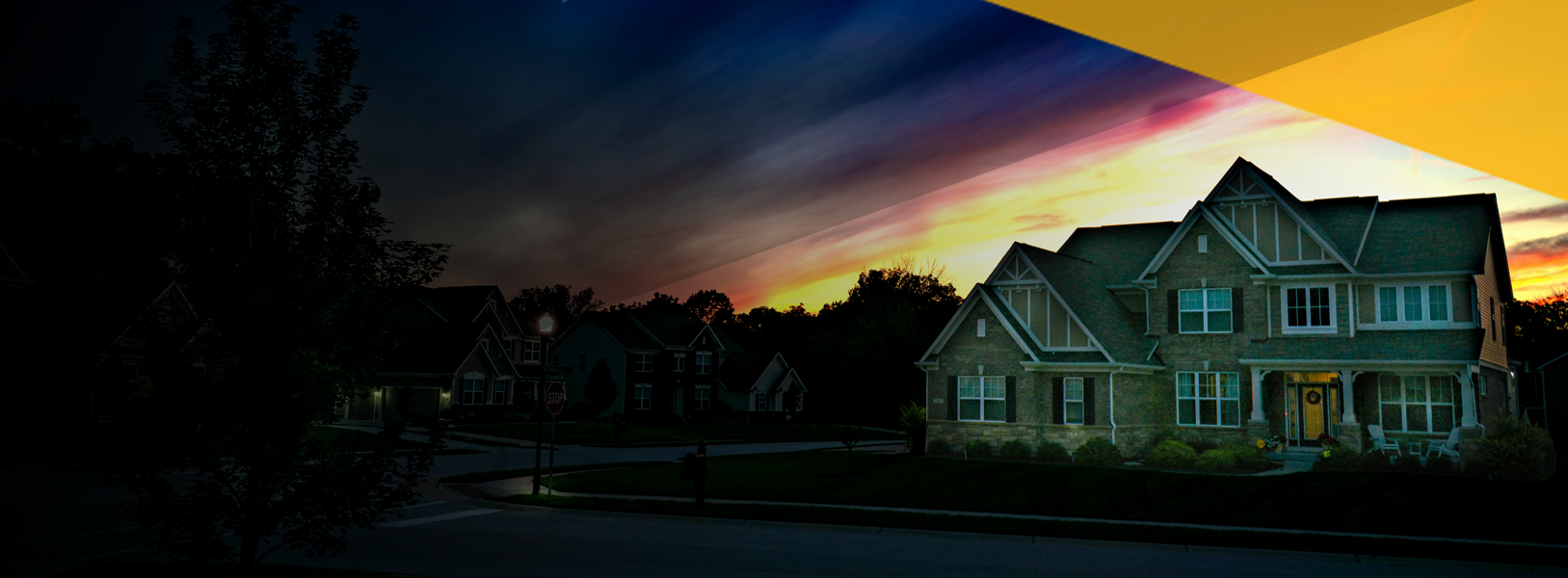 Guardian Alarm smart home alarm system protecting a home at dusk