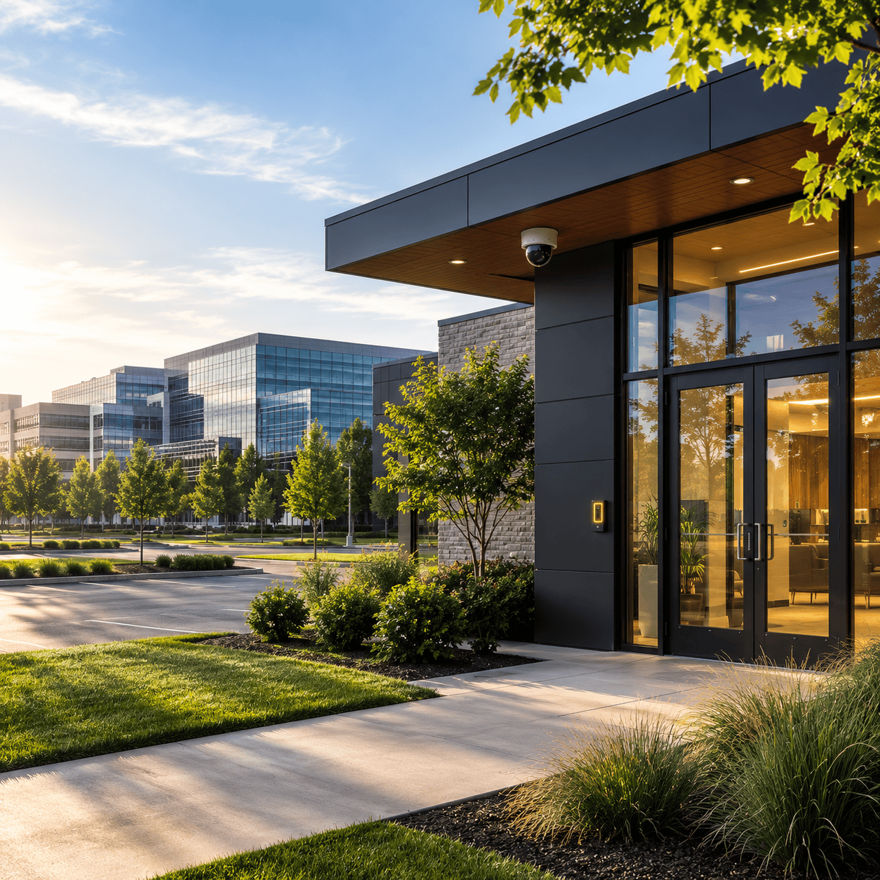 Commercial Security System Exterior Example