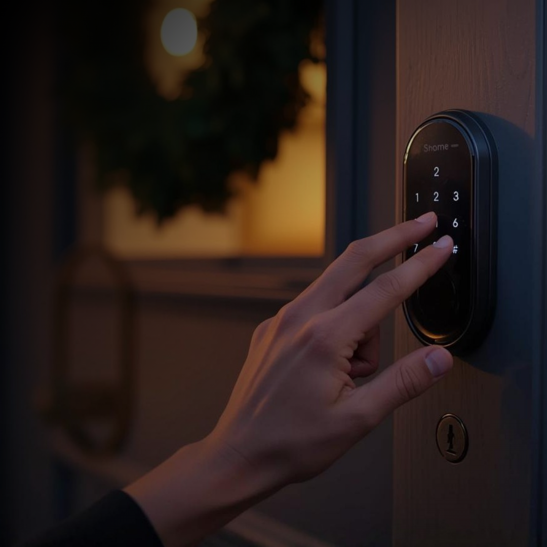 smart lock temporary access code holiday guests secure home entry