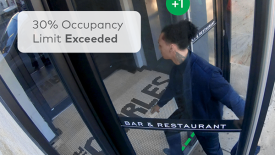 Person entering restaurant detected on security cameras