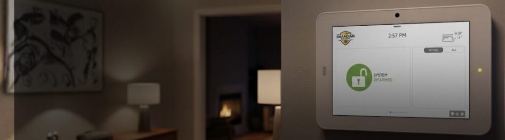 Professional home security system control panel; Professional monitoring response center dispatcher.