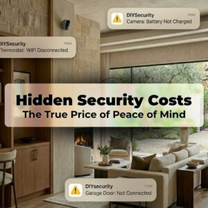 true cost of home security iceberg graphic, professional security installation vs diy maintenance.